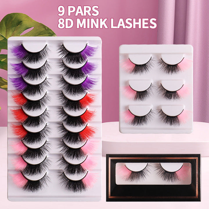Colorful False Eyelashes for Fluffy Fox-Eye Looks