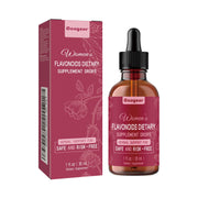 Product box and dropper bottle of Women's Flavonoids Dietary Supplement Drops by Googeer