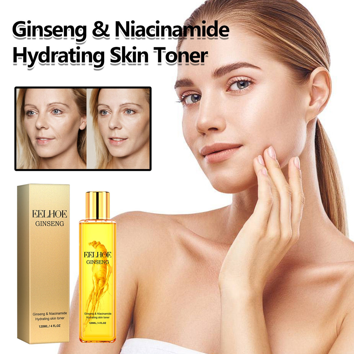 Ginseng Niacinamide Toner for Fine Lines & Hydration
