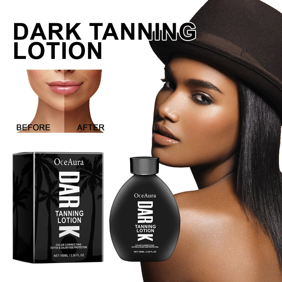 OceAura Dark Tanning Lotion With Color-Correcting Formula