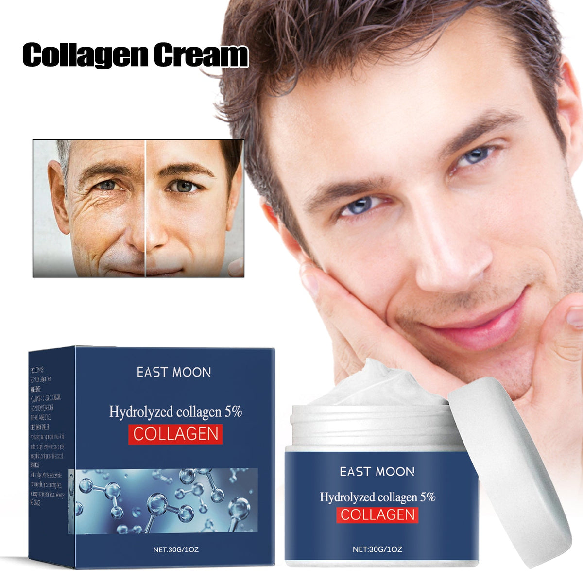 Men's Collagen Face Cream for Fine Lines & Wrinkles