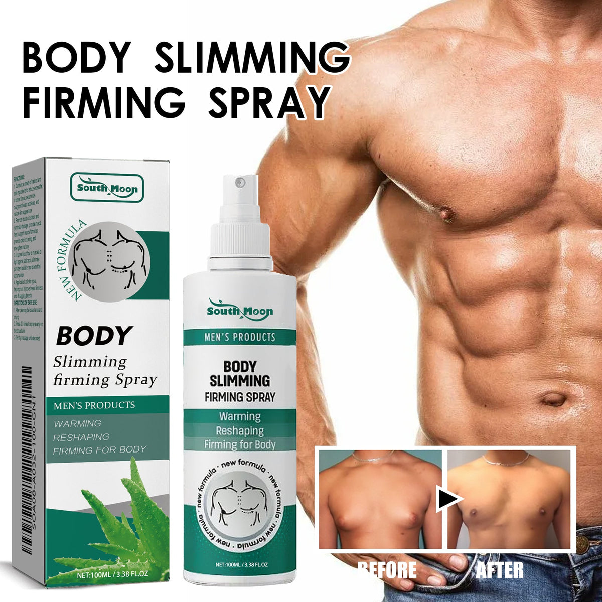 South Moon Body Slimming Firming Spray, Strengthening Chest