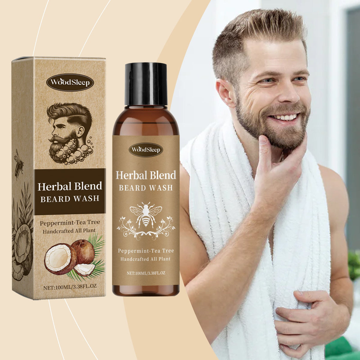 Beard Cleanser for Growth — Herbal Wash for Thicker Facial