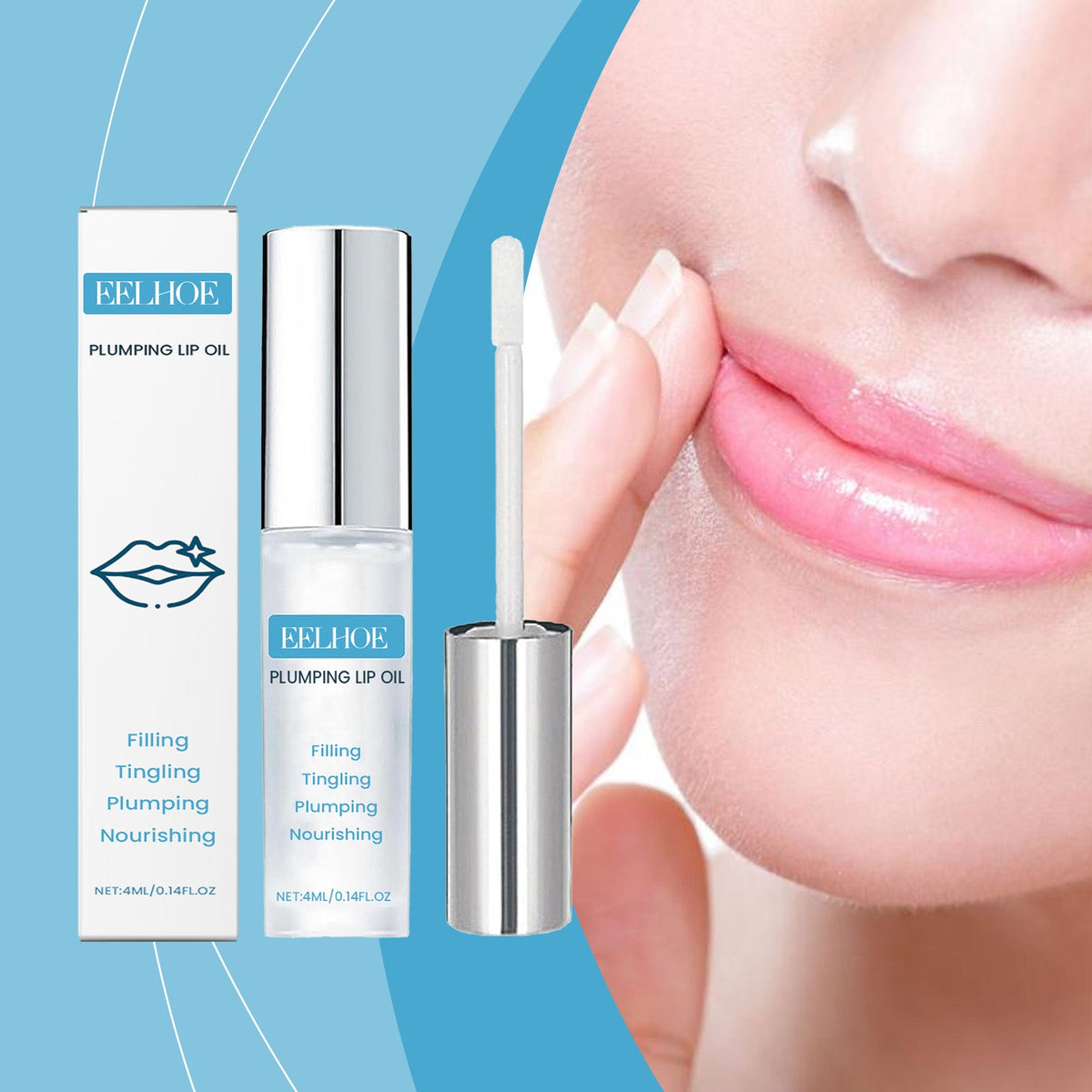 Plumping Lip Oil for Instant Fuller, Glossy Lips