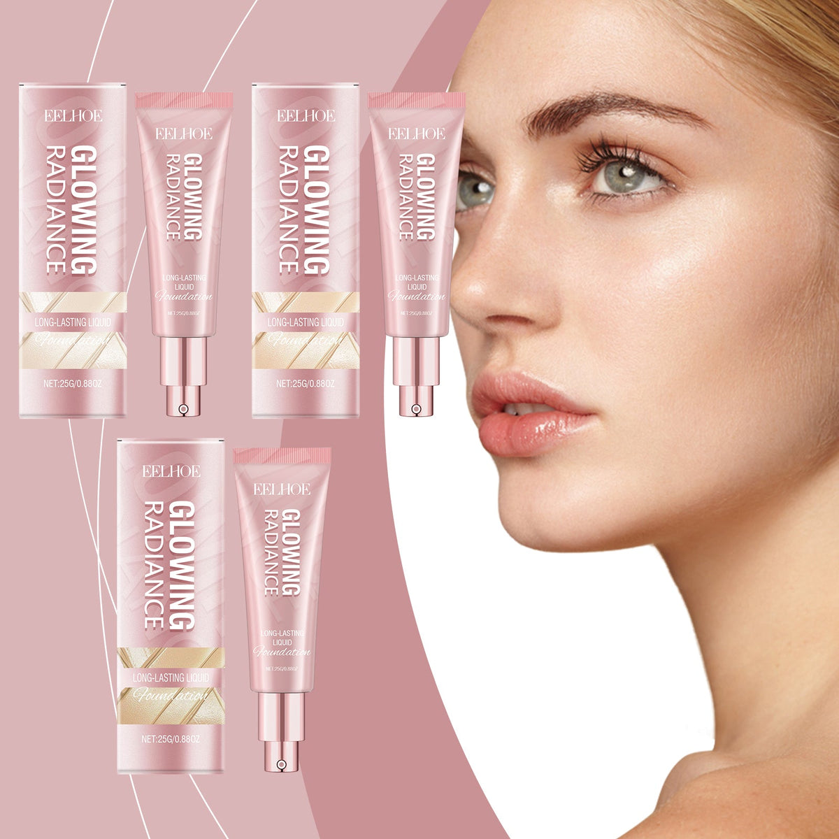 EELHOE Liquid Foundation for Glowing, Lightweight Coverage