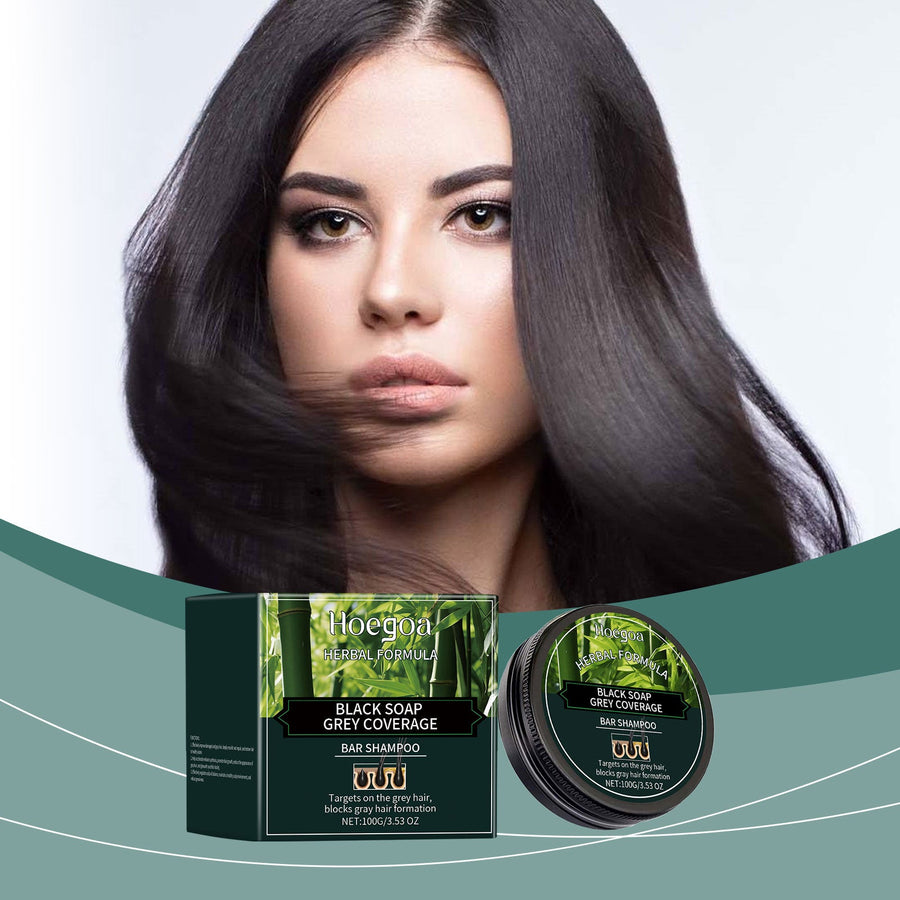 Bamboo Charcoal Shampoo Bar for Grey Hair Coverage