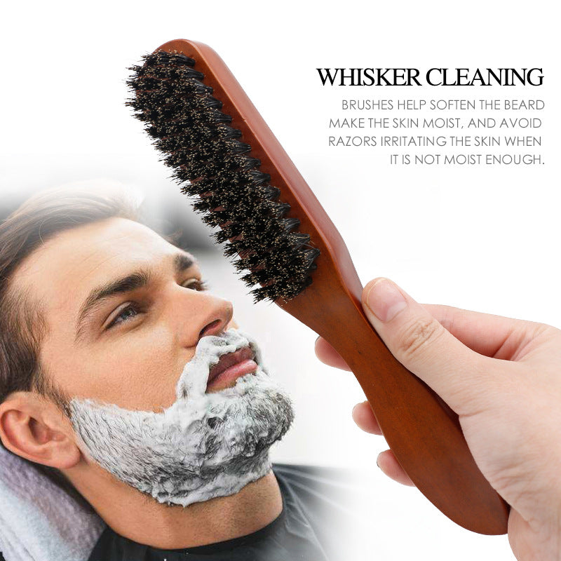 Beard Brush for Men — Softens & Prevents Razor Irritation