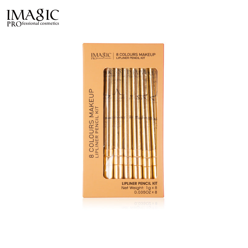 Lip Liner Set of 8 for Defined, Smudge-Resistant Color