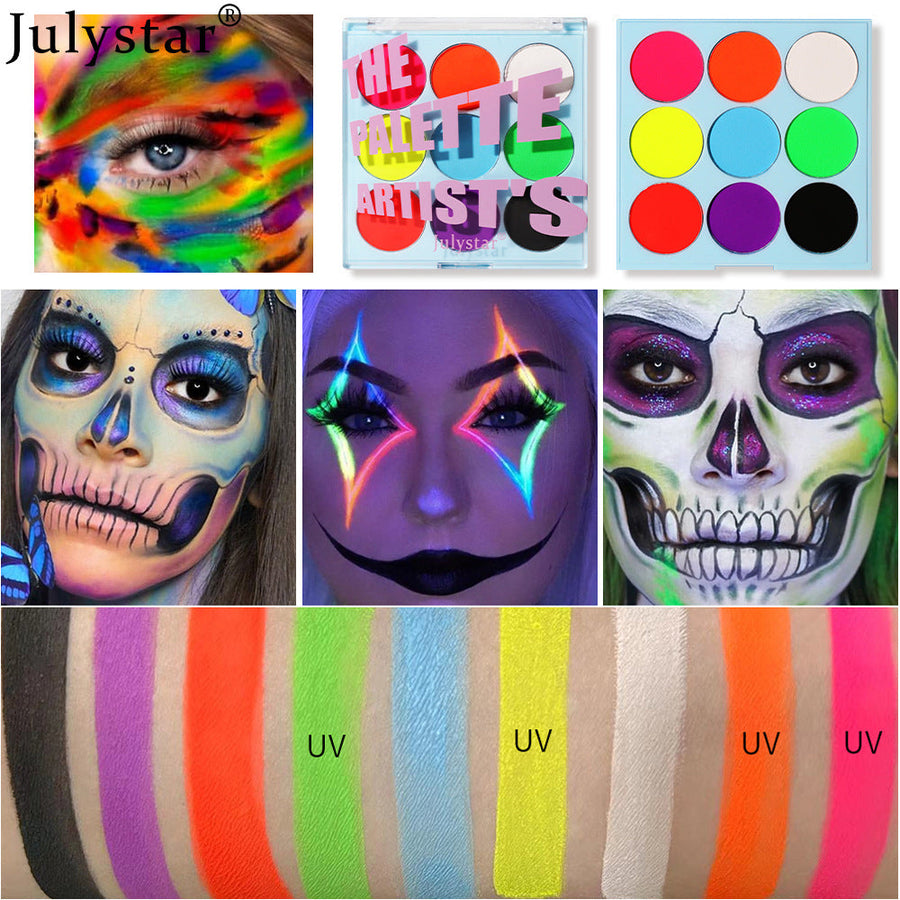 Fluorescent Eyeshadow Palette for Bold Neon Looks