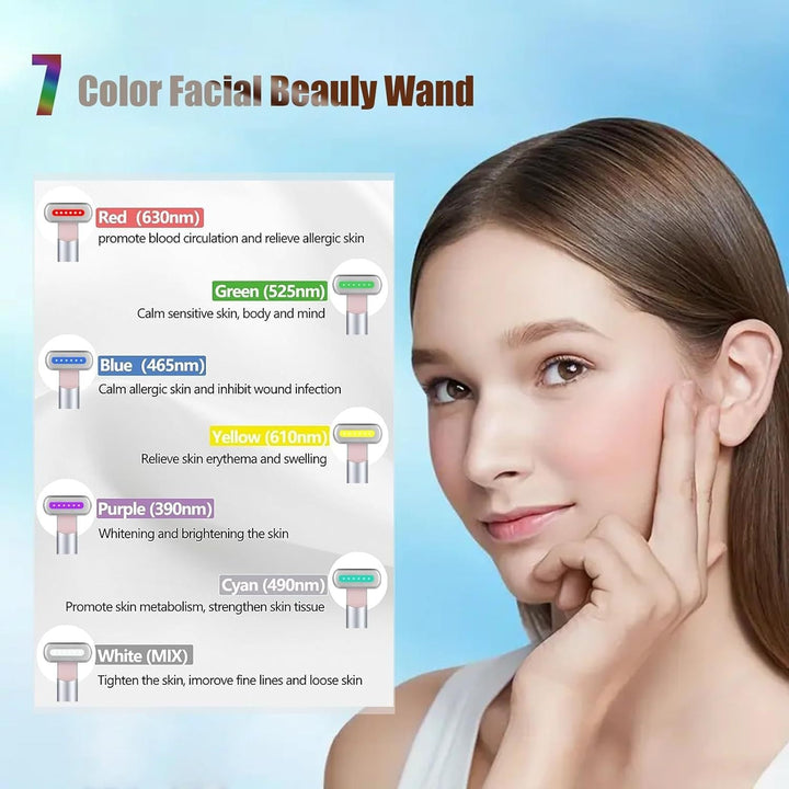 7‑Color LED Eye Massager — Anti‑Aging Firming Facial Wand