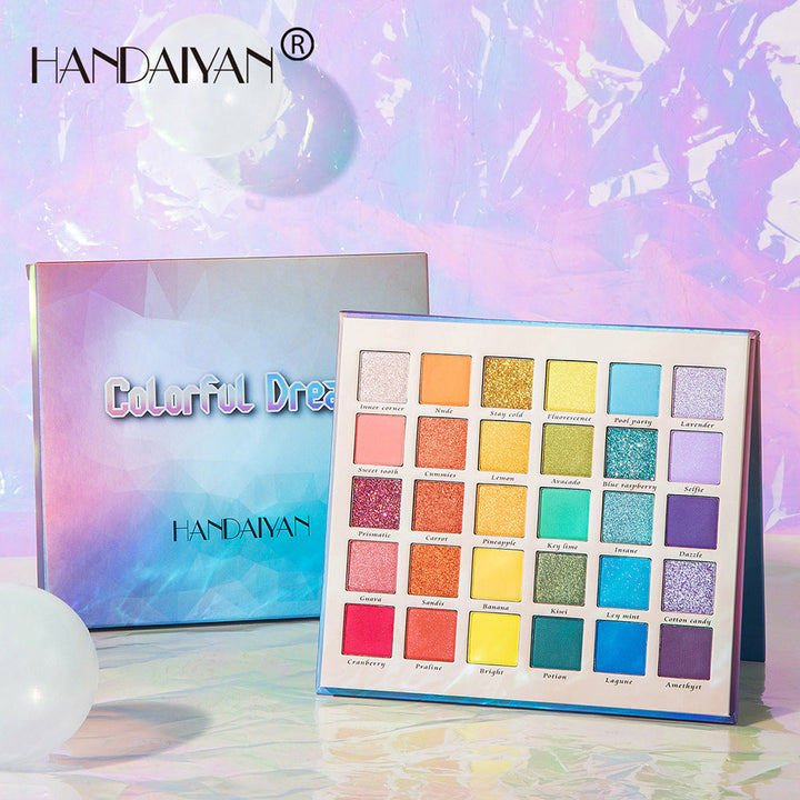 30-Color Rainbow Eyeshadow Palette | Matte & Glitter