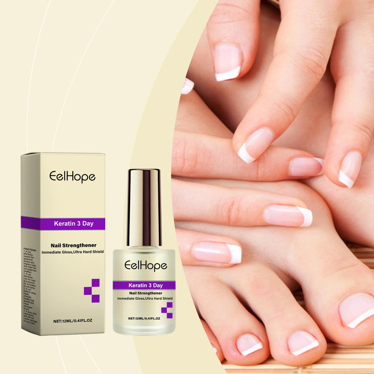 Keratin Nail Serum for Instant Gloss & Strength in 3 Days