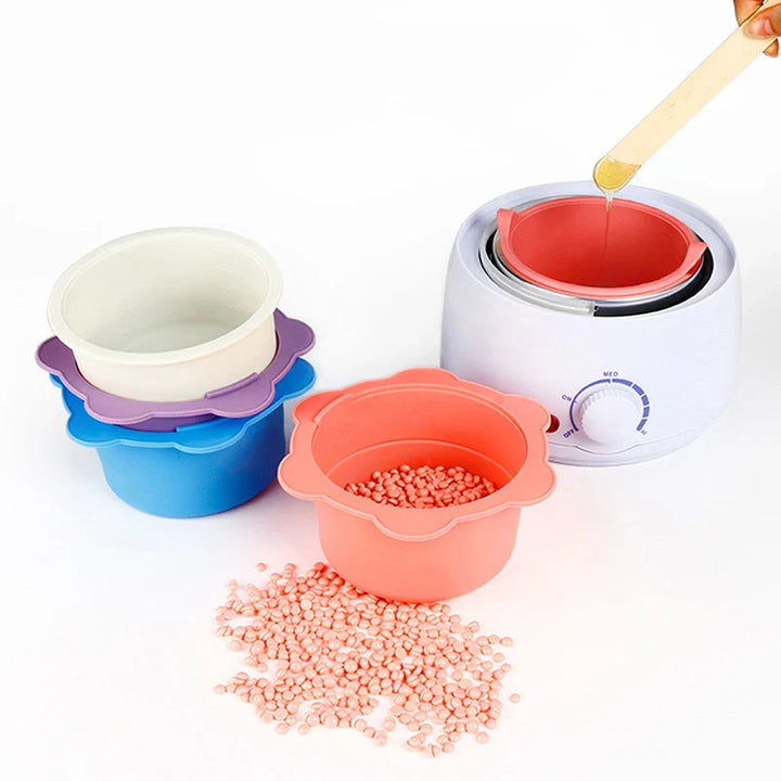 Silicone Wax Warmer Set — 5 Colorful Bowls for Easy, Pro