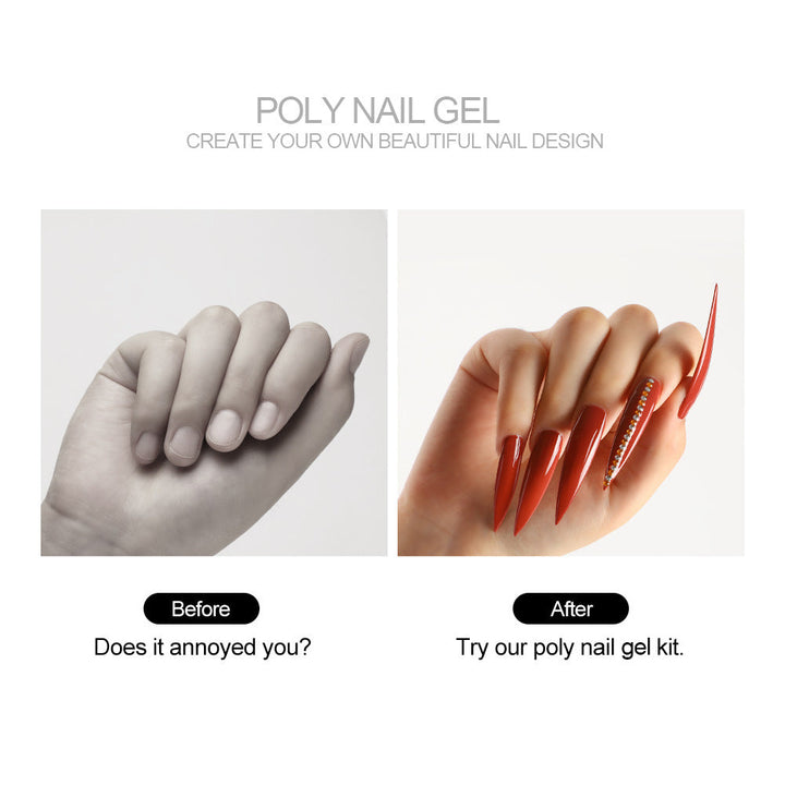 6-Color Nail Extension Gel — Temperature-Change, Painless