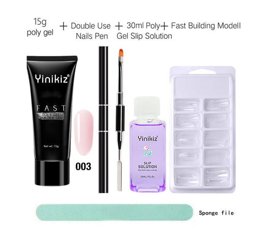 Polygel Nail Extension Kit for Fast, Smooth Nail Builds