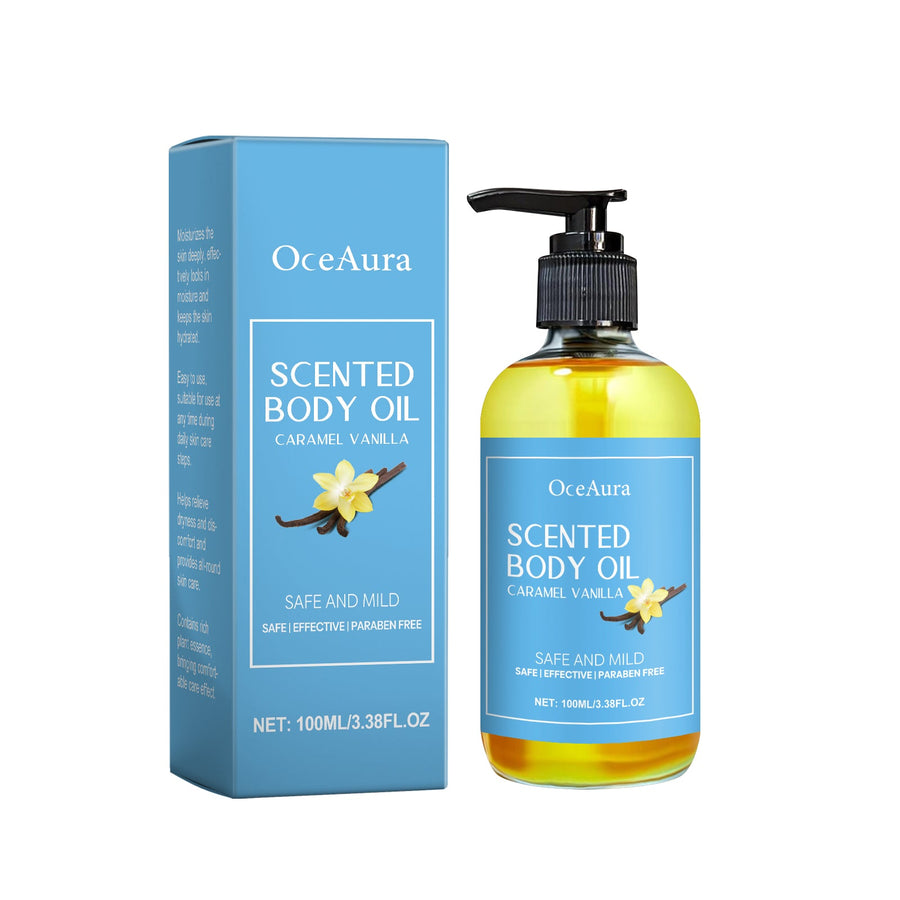 Caramel Vanilla Body Oil for Soft, Hydrated Skin