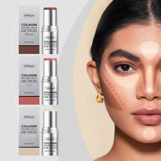 Collagen Makeup Stick for Natural, Dimensional Glow
