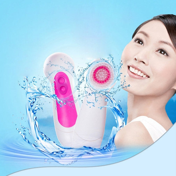 6-in-1 Electric Face Cleansing Brush — Acne & Blackhead