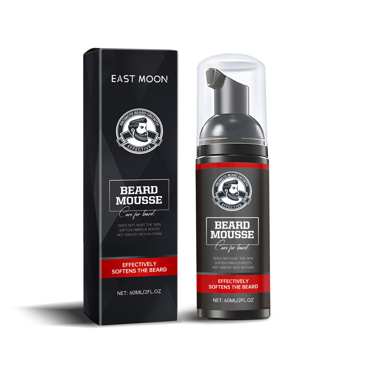 Beard Mousse Cleanser — Softens & Manages Coarse Hair – 60ml