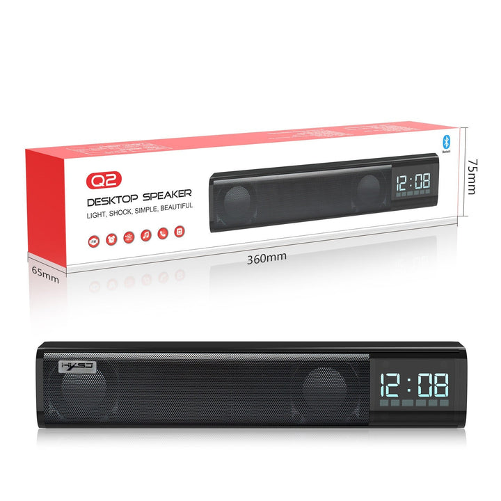 Bluetooth Speaker with Clock — 10W Stereo Sound & TWS Pairing