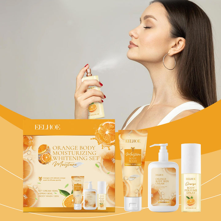 Orange Body Moisturizing Gift Set for Radiant Skin