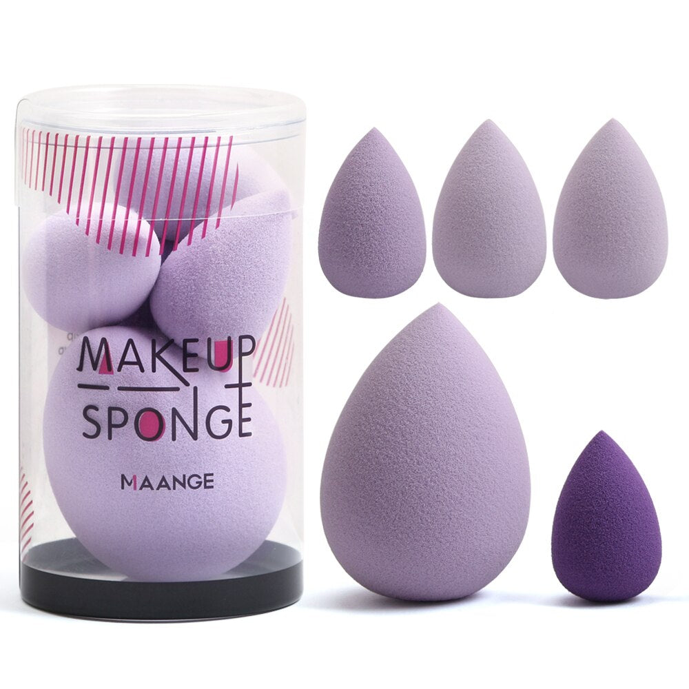 Makeup Sponge Set — Flawless Blending in 5 Sizes, 3 Colors