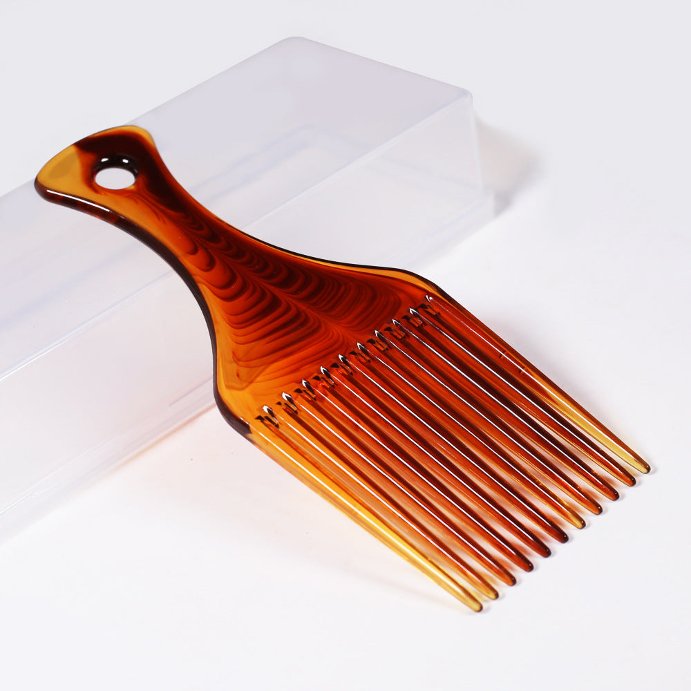 Hair pick comb with dimension annotations showing 16cm length and 6cm tooth width