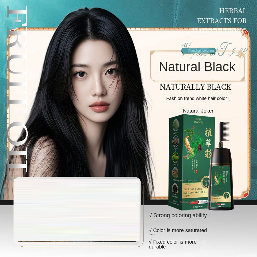 Plant Hair Dye Comb for Natural-Looking Gray Coverage