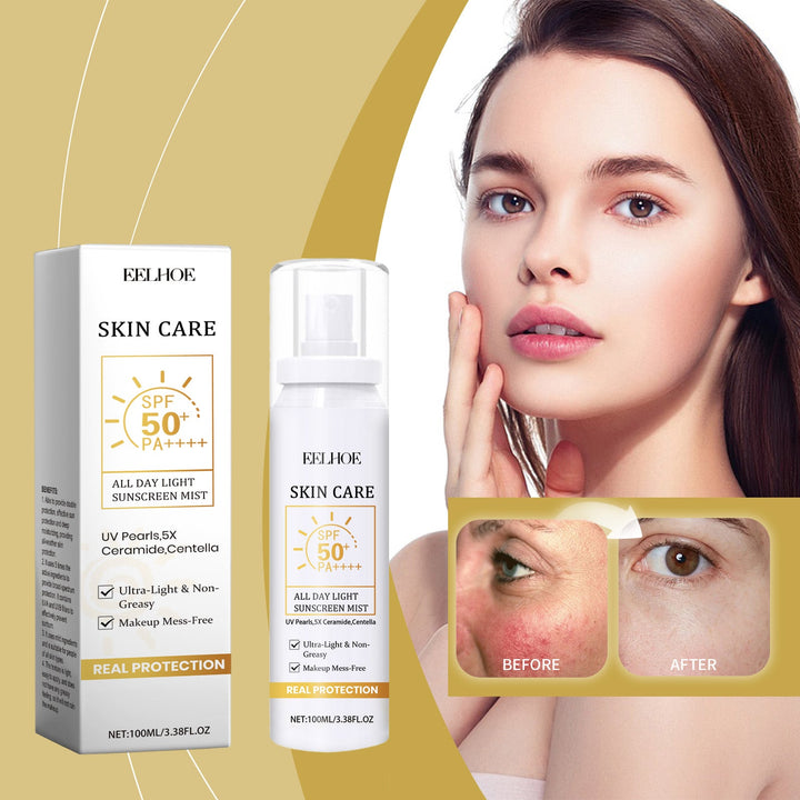 All Day Light Sunscreen Mist — Invisible, Makeup‑Safe SPF
