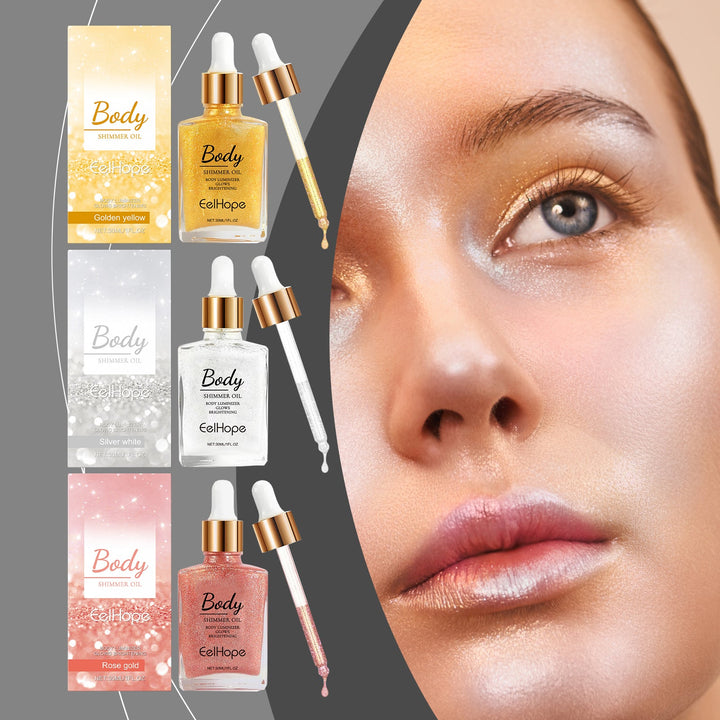 Body Glitter Oil for a Radiant, Moisturized Skin Glow