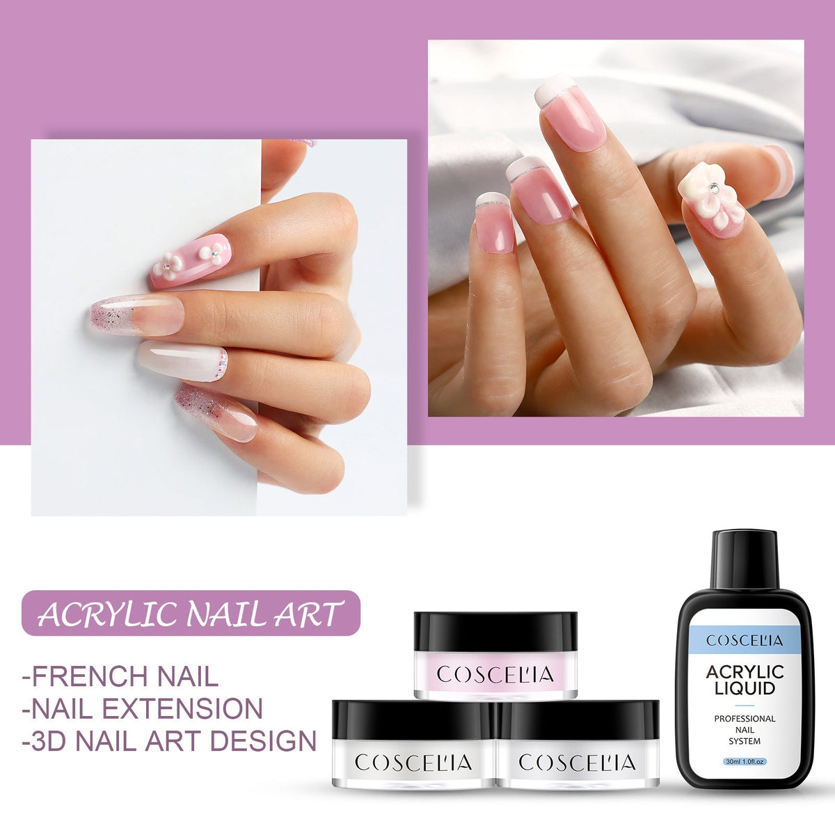 9-Color Acrylic Nail Kit — Salon-Quality Manicures at Home