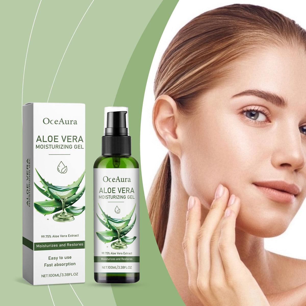 Aloe Vera Moisturizing Gel for Fast, Non-Greasy Hydration