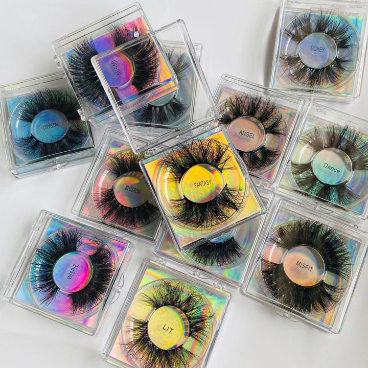 25mm False Eyelashes – Fluffy 8D Dramatic Glam Look