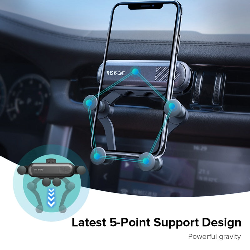 Gravity Car Phone Holder — Hands‑Free Secure Grip