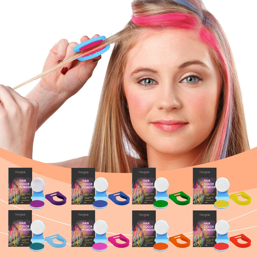 Green Hair Dye Powder for Instant, Washable Party Color