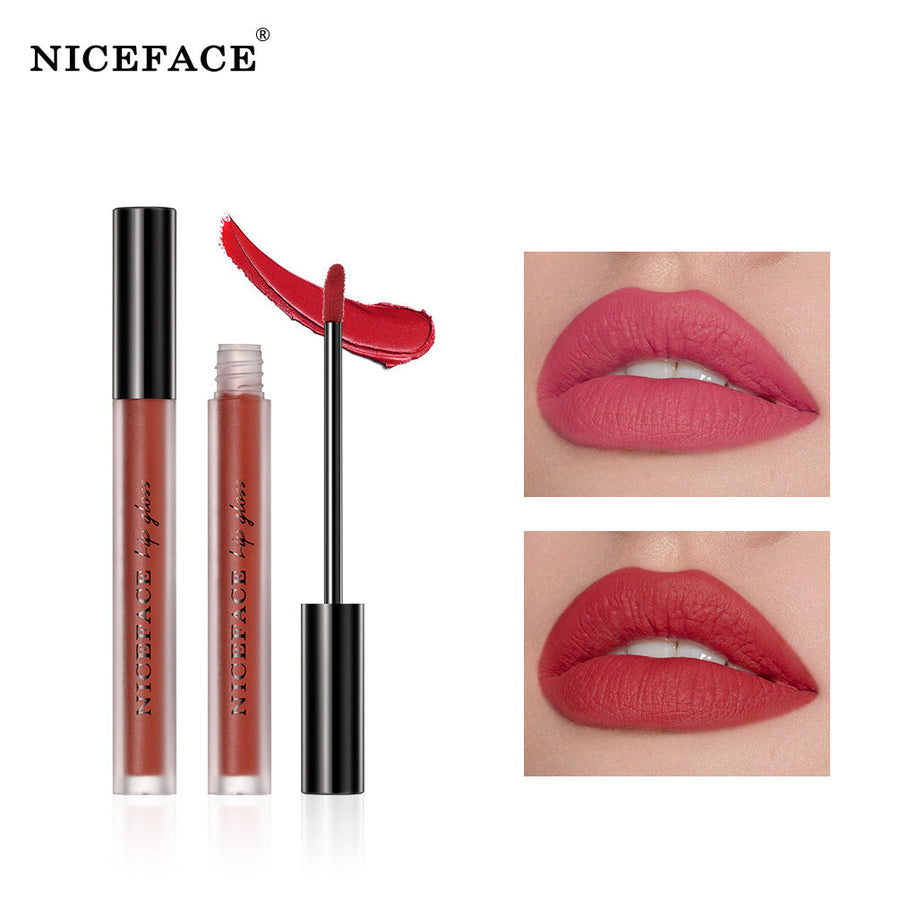 10-Color Matte Lip Glaze Set With Soft Mousse Finish