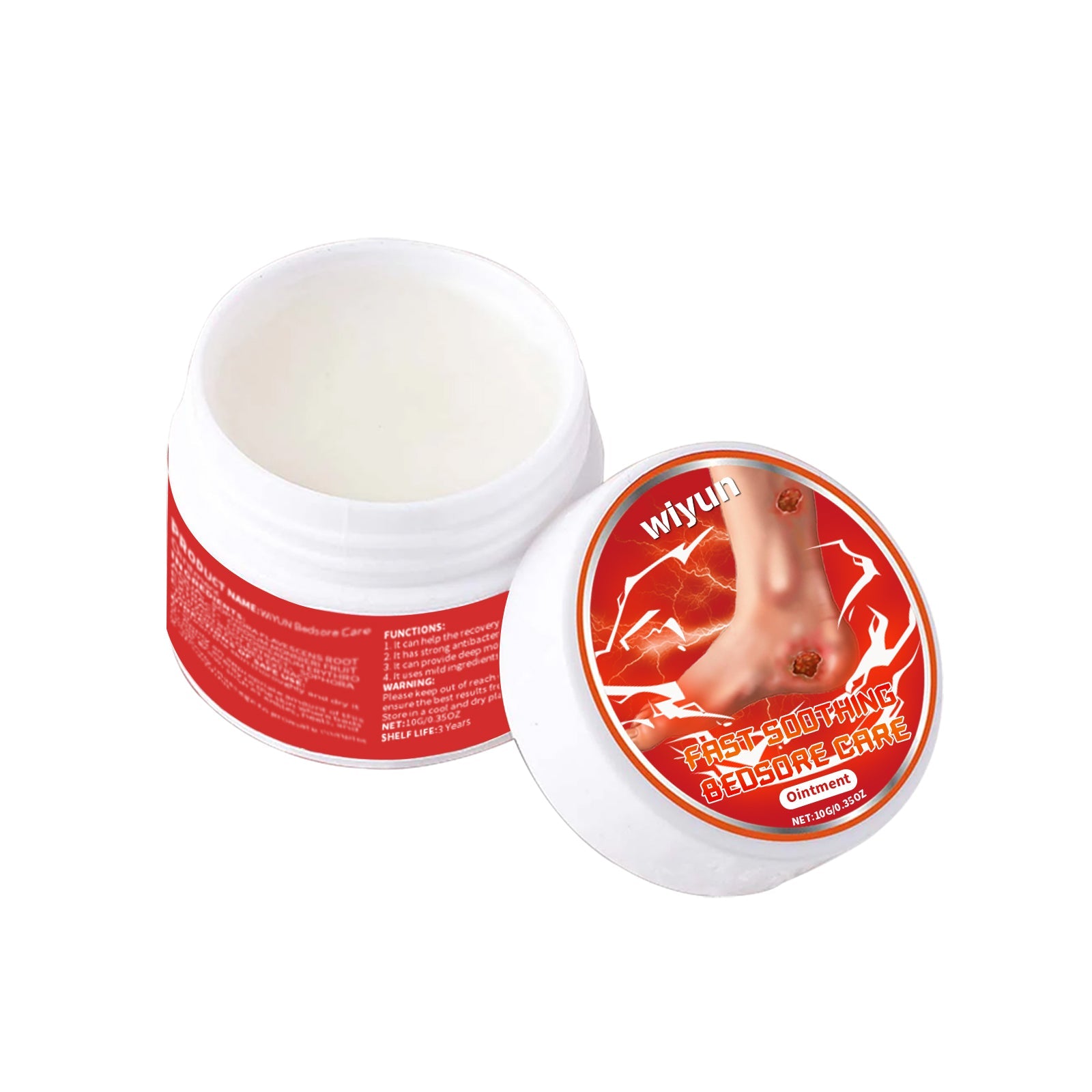 Duplicate angle of jar and container on white background
