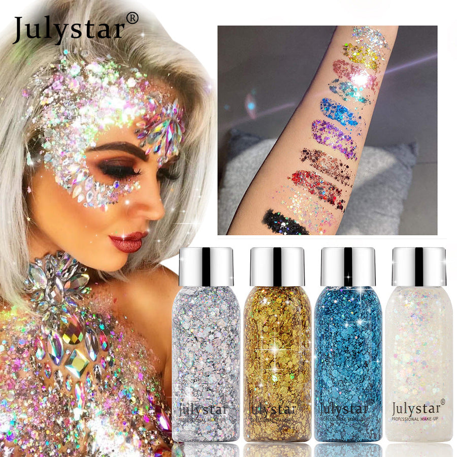 Cosmetic Glitter Makeup for Dazzling Stage Sparkle