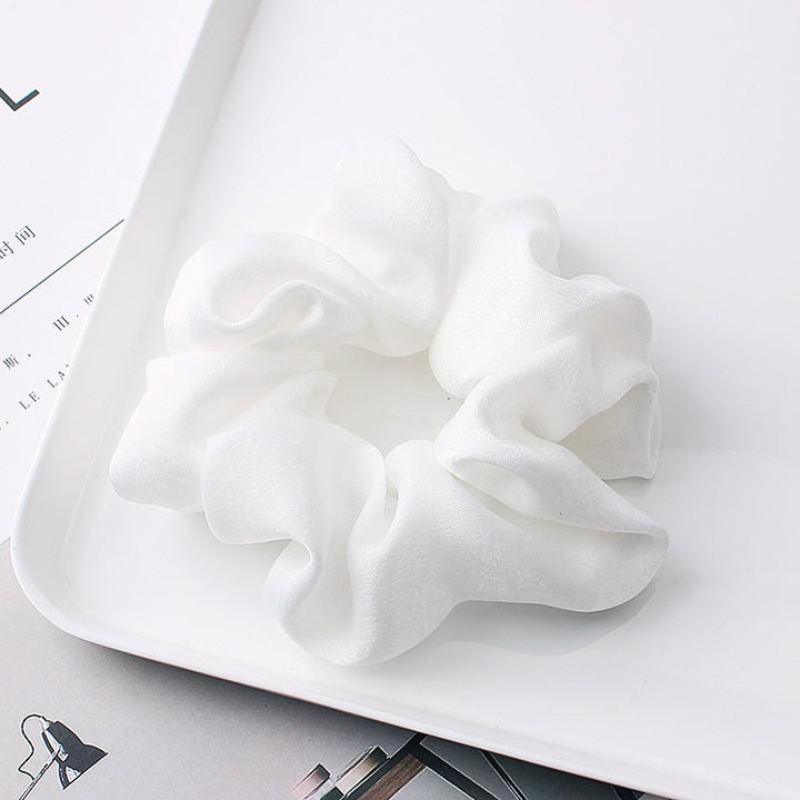 Satin Scrunchies Set – Gentle Hold Hair Ties, 4 Colors