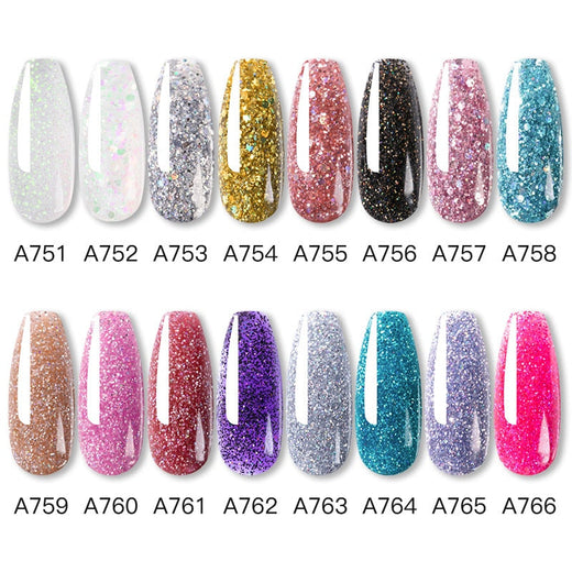 Glitter Poly Nail Gel Extensions for Salon-Style Sparkle