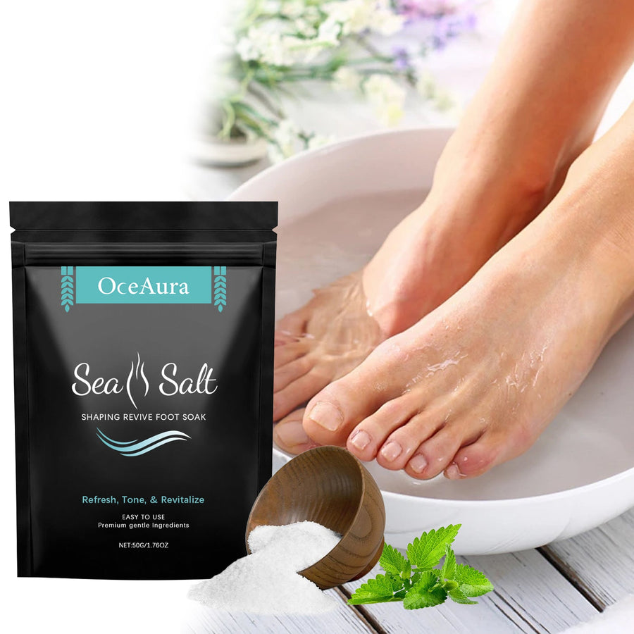 Sea Salt Foot Soak for Tired, Rough, Dry Feet Relief