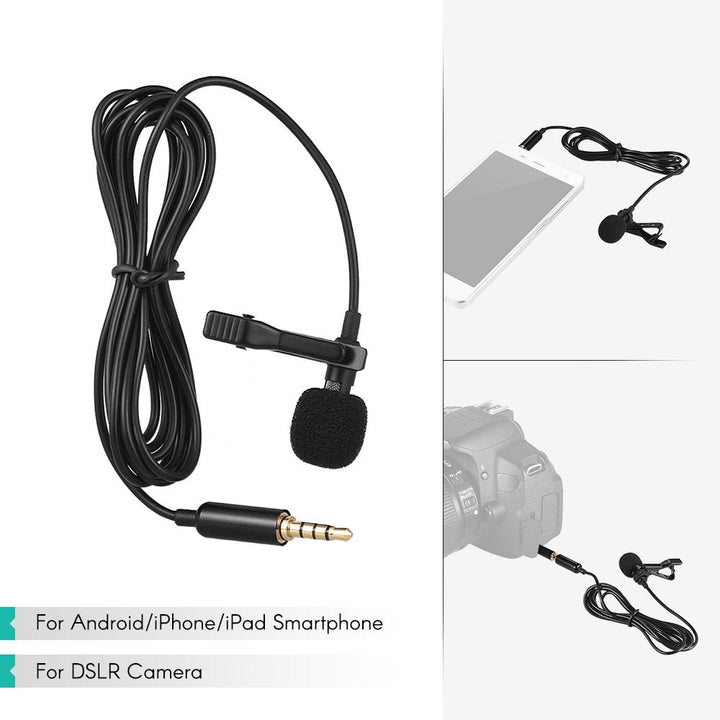 Clip‑On Lavalier Mic for iPhone & DSLR — Crystal‑Clear Audio