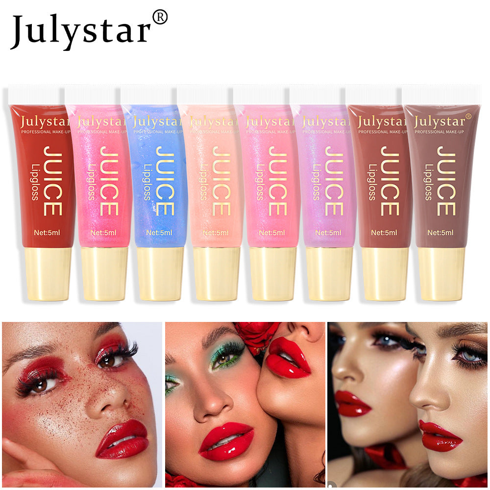 8-Shade Lip Gloss Set for Glossy, Layered Makeup Looks