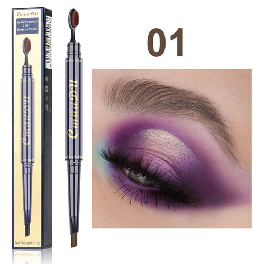 Waterproof Eyebrow Pencil with Brush for Defined Brows