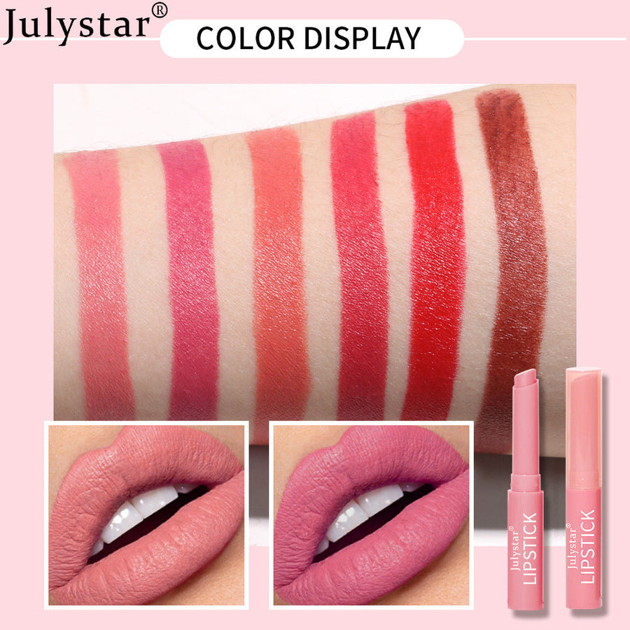 Six-Shade Matte Velvet Lipstick Set, Waterproof Formula