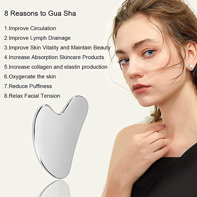 Stainless Steel Gua Sha Tool — Full Body Lymphatic Drainage