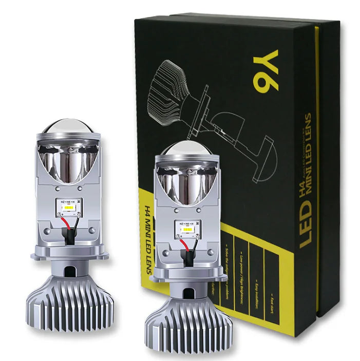 H4 LED Headlight Conversion Kit — 20000LM Mini Projector Lens