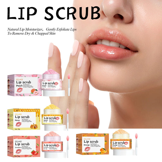 Lip Scrub for Soft, Plump Lips — EELHOE Strawberry Exfoliator