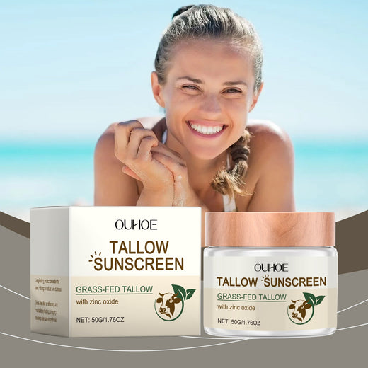 Tallow Zinc Oxide Sunscreen Cream for Daily Face Protection