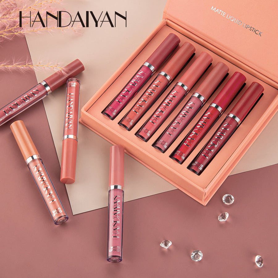 Matte Liquid Lipstick Set: 6 Shades for Every Look